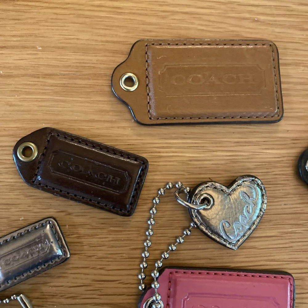 Coach Bag Charm Tag Fob Womens One Size Multicolor Leather Patent Lot Of 14 - Picture 7 of 8
